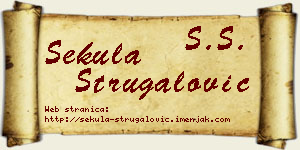 Sekula Strugalović vizit kartica